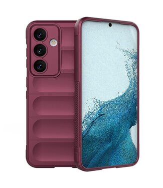 SoFetch Bordeaux Rood Valbestendig TPU Hoesje Samsung Galaxy S24
