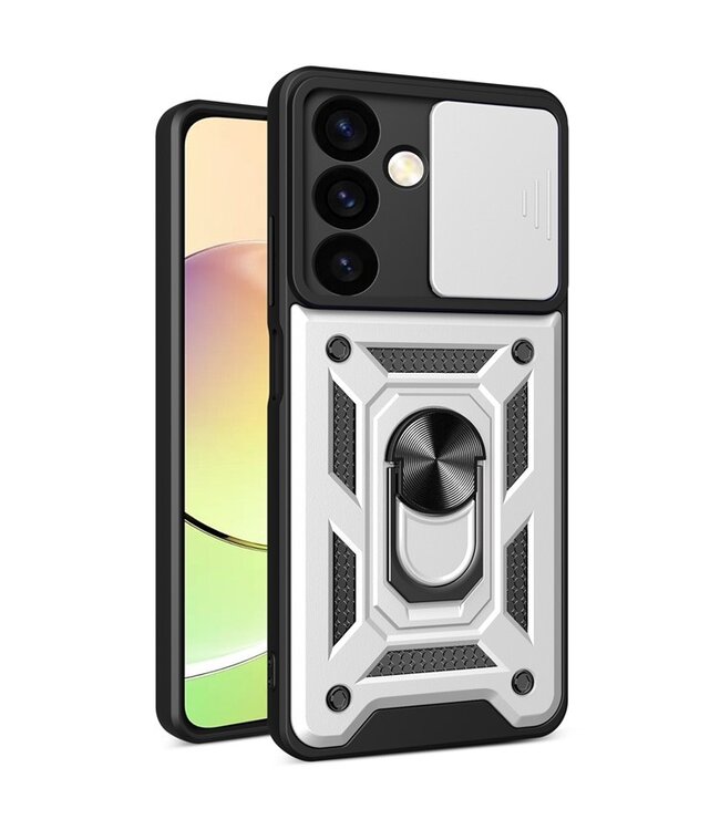 SoFetch Zilver Lensbescherming Hybride Hoesje voor de Samsung Galaxy S24