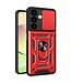SoFetch Rood Lensbescherming Hybride Hoesje voor de Samsung Galaxy S24