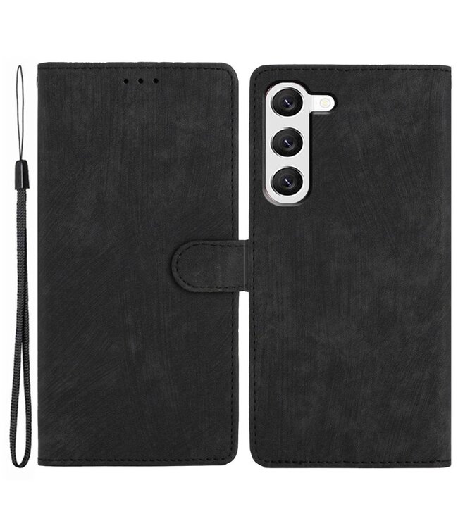 SoFetch Zwart Stijlvol Bookcase Hoesje voor de Samsung Galaxy S24