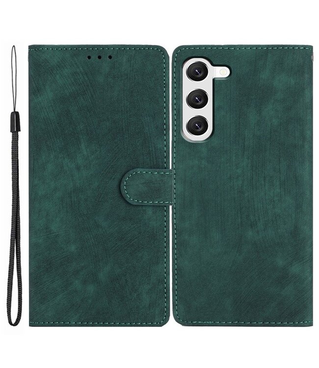 SoFetch Groen Stijlvol Bookcase Hoesje voor de Samsung Galaxy S24
