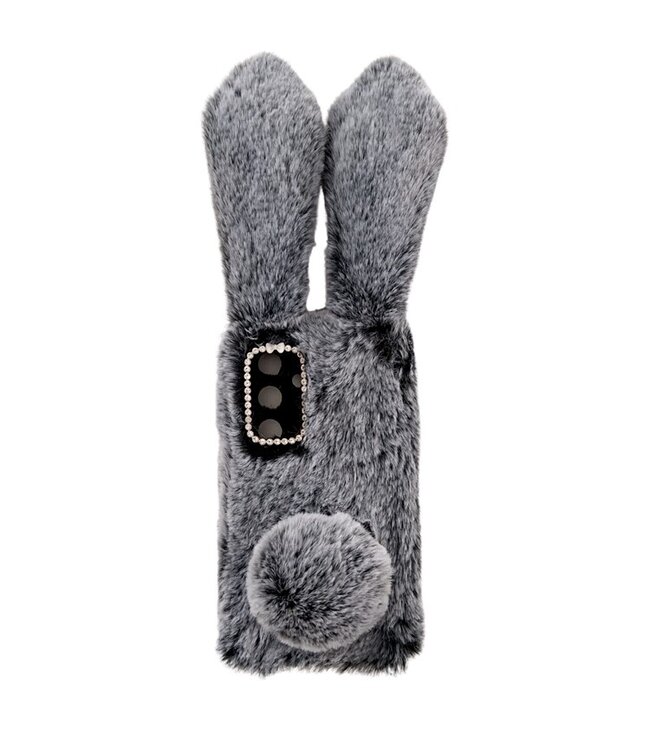SoFetch Donkergrijs Bunny Hybride Hoesje voor de Samsung Galaxy S24