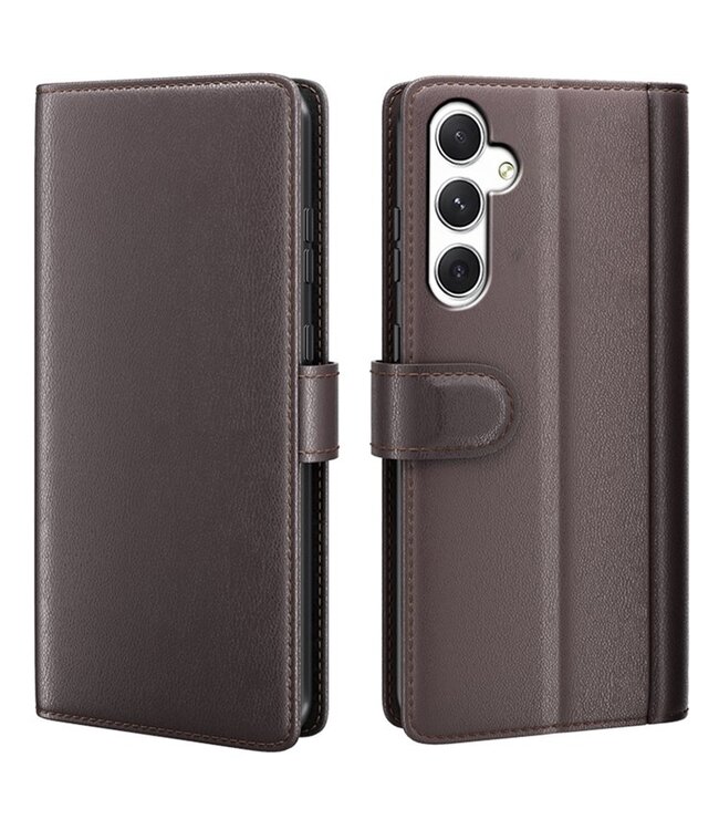 SoFetch Bruin Elegant Bookcase Hoesje voor de Samsung Galaxy S24