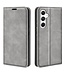SoFetch Grijs Elegant Bookcase Hoesje voor de Samsung Galaxy S24