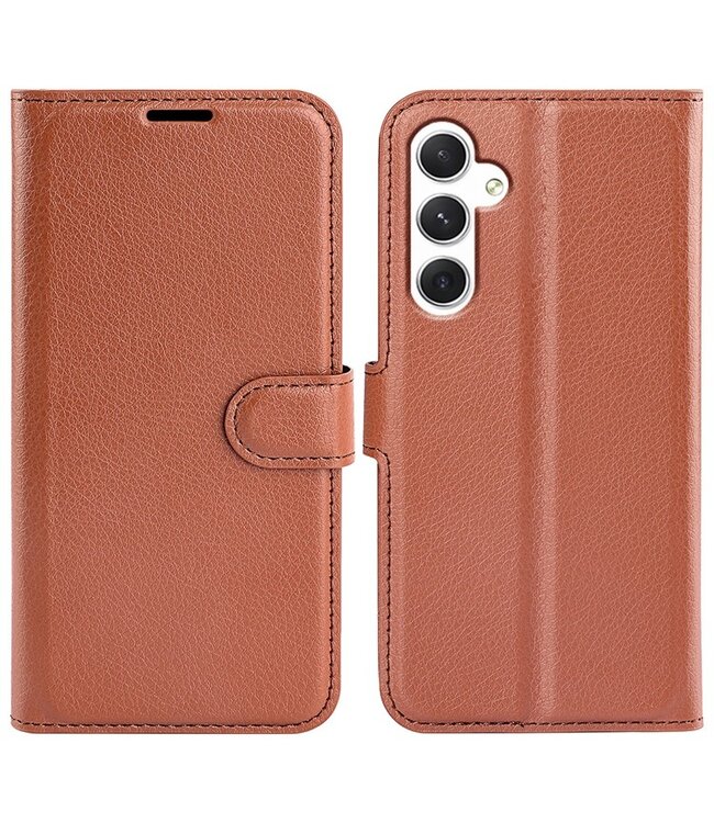 SoFetch Bruin Elegant Bookcase Hoesje voor de Samsung Galaxy S24