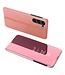 SoFetch Rozegoud Spiegel Bookcase Hoesje voor de Samsung Galaxy S24
