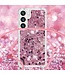 YB Roze Glitters TPU Hoesje voor de Samsung Galaxy S24