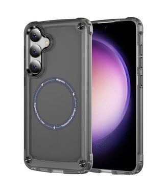 SoFetch Zwart MagSafe Mat Hybride Hoesje Samsung Galaxy S24