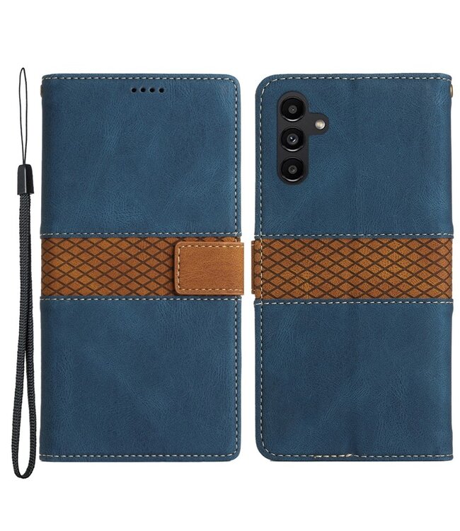 SoFetch Blauw Stijlvol Bookcase Hoesje voor de Samsung Galaxy S24