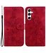 SoFetch Rood Bloemen Bookcase Hoesje voor de Samsung Galaxy S24