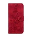 SoFetch Rood Bloemen Bookcase Hoesje voor de Samsung Galaxy S24