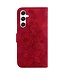 SoFetch Rood Bloemen Bookcase Hoesje voor de Samsung Galaxy S24
