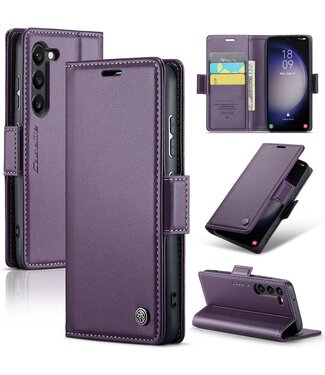 CaseMe Paars RFID Pasjeshouder Bookcase Hoesje Samsung Galaxy S24