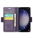 Paars RFID Pasjeshouder Bookcase Hoesje voor de Samsung Galaxy S24