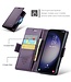 CaseMe Paars RFID Pasjeshouder Bookcase Hoesje voor de Samsung Galaxy S24