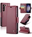 Rood RFID Pasjeshouder Bookcase Hoesje voor de Samsung Galaxy S24