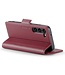 Rood RFID Pasjeshouder Bookcase Hoesje voor de Samsung Galaxy S24