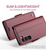 Rood RFID Pasjeshouder Bookcase Hoesje voor de Samsung Galaxy S24