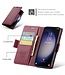 Rood RFID Pasjeshouder Bookcase Hoesje voor de Samsung Galaxy S24