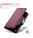 Rood RFID Pasjeshouder Bookcase Hoesje voor de Samsung Galaxy S24