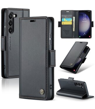 CaseMe Zwart RFID Pasjeshouder Bookcase Hoesje Samsung Galaxy S24