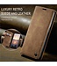 CaseMe Bruin Pasjeshouder Bookcase Hoesje voor de Samsung Galaxy S24