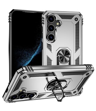 SoFetch Zilver Houder Modern Hybride Hoesje Samsung Galaxy S24