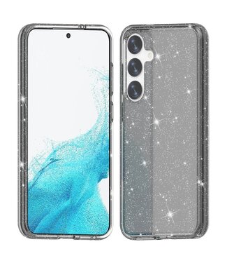 SoFetch Zwart Glitters Hybride Hoesje Samsung Galaxy S24