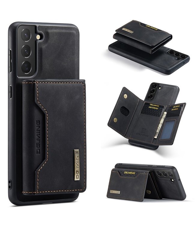 DG.Ming Zwart Splitleder 2-in-1 Hoesje voor de Samsung Galaxy S24