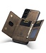 Koffiebruin Splitleder 2-in-1 Hoesje voor de Samsung Galaxy S24