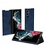 SoFetch Blauw Nappa Textuur Bookcase voor de Samsung Galaxy S24