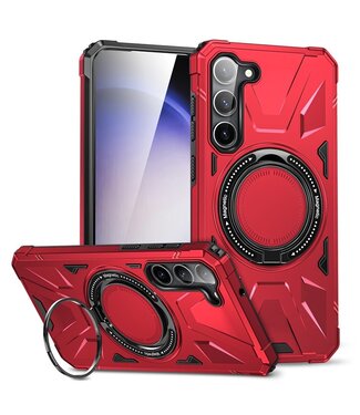 SoFetch Rood Ring Houder Hybride Hoesje Samsung Galaxy S24