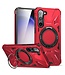 SoFetch Rood Ring Houder Hybride Hoesje voor de Samsung Galaxy S24