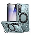 SoFetch Groen Ring Houder Hybride Hoesje voor de Samsung Galaxy S24