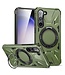SoFetch Donkergroen Ring Houder Hybride Hoesje voor de Samsung Galaxy S24