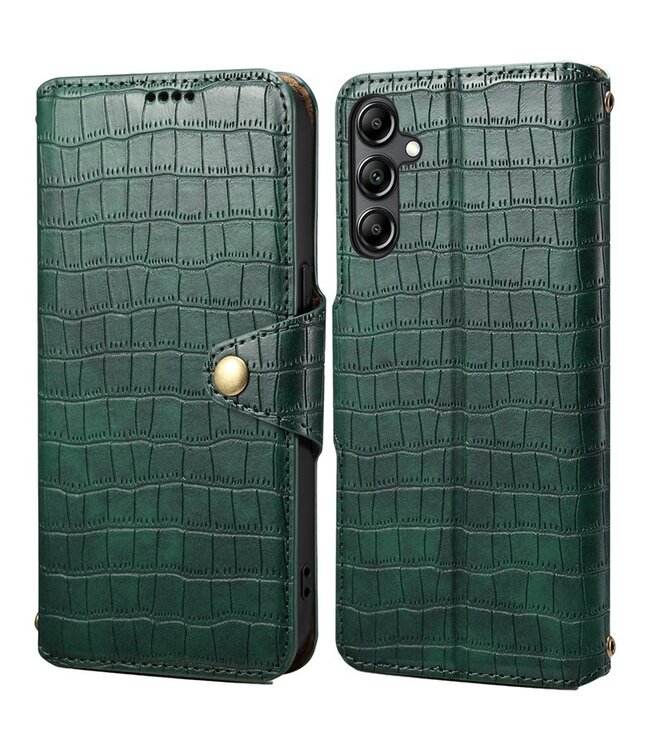 SoFetch Groen Krokodillen Bookcase Hoesje voor de Samsung Galaxy S24