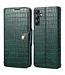 SoFetch Groen Krokodillen Bookcase Hoesje voor de Samsung Galaxy S24