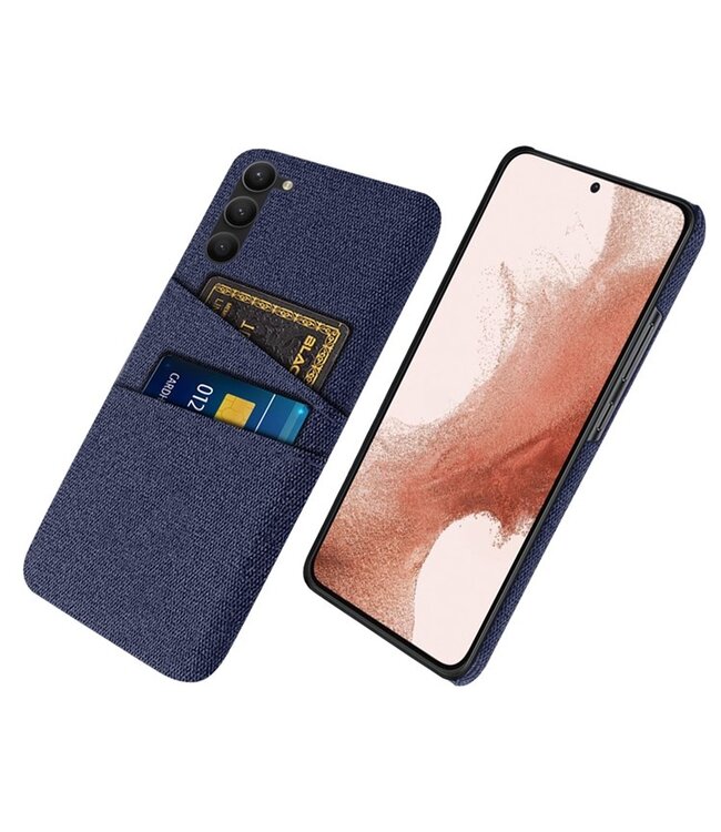 SoFetch Blauw Pasjeshouder Hybride Hoesje voor de Samsung Galaxy S24