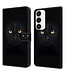SoFetch Zwart Kat Bookcase Hoesje met Polsbandje voor de Samsung Galaxy S24