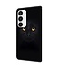 SoFetch Zwart Kat Bookcase Hoesje met Polsbandje voor de Samsung Galaxy S24