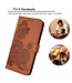 SoFetch Koffiebruin Bloemen Bookcase Hoesje voor de Samsung Galaxy S24