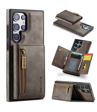 Koffiebruin Portemonnee Bookcase Hoesje Samsung Galaxy S24