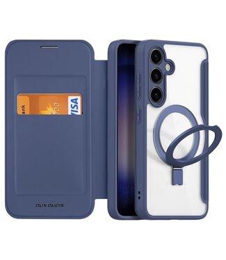 DUX DUCIS Blauw RFID MagSafe Bookcase Hoesje Samsung Galaxy S24