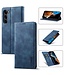 Lc. Imeeke Blauw Stijlvol Bookcase Hoesje voor de Samsung Galaxy S24