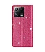 SoFetch Roze Glitters Bookcase Hoesje voor de Xiaomi 13 Pro