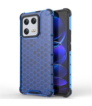 SoFetch Blauw Valbestendig Honingraat Hybride Hoesje Xiaomi 13 Pro