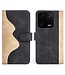 SoFetch Zwart Twee kleuren Bookcase Hoesje voor de Xiaomi 13 Pro