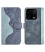 SoFetch Blauw Twee kleuren Bookcase Hoesje voor de Xiaomi 13 Pro