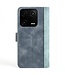 SoFetch Blauw Twee kleuren Bookcase Hoesje voor de Xiaomi 13 Pro
