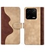 SoFetch Geel Twee kleuren Bookcase Hoesje voor de Xiaomi 13 Pro